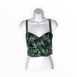 Victoria's Secret NWT Very Sexy Satin Rhinstone Corset Bustier 38D *IMPERFECTION